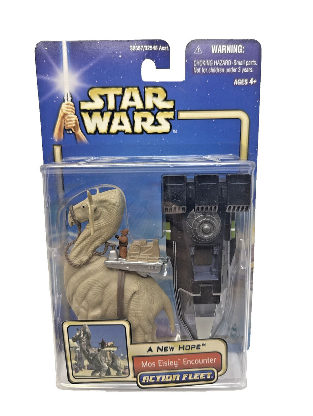 2002 Star Wars Action Fleet Mos Eisley Encounter Dewback Speeder MOC Hasbro